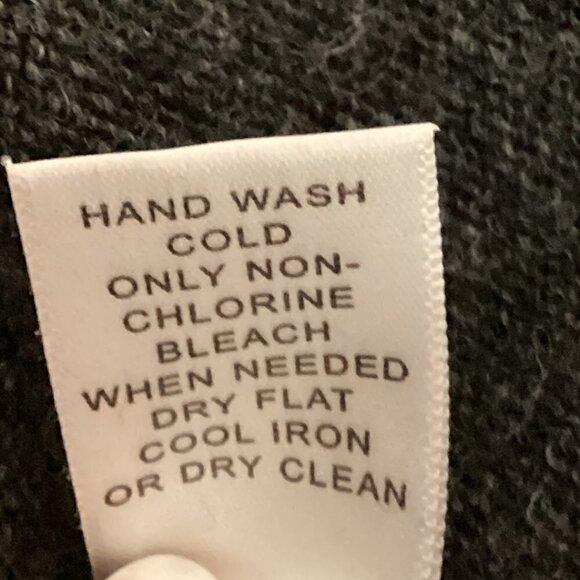 Banana Republic Wool Cashmere Rib Knit Sweater Dress S Charcoal Gray #128K - Picture 7 of 8